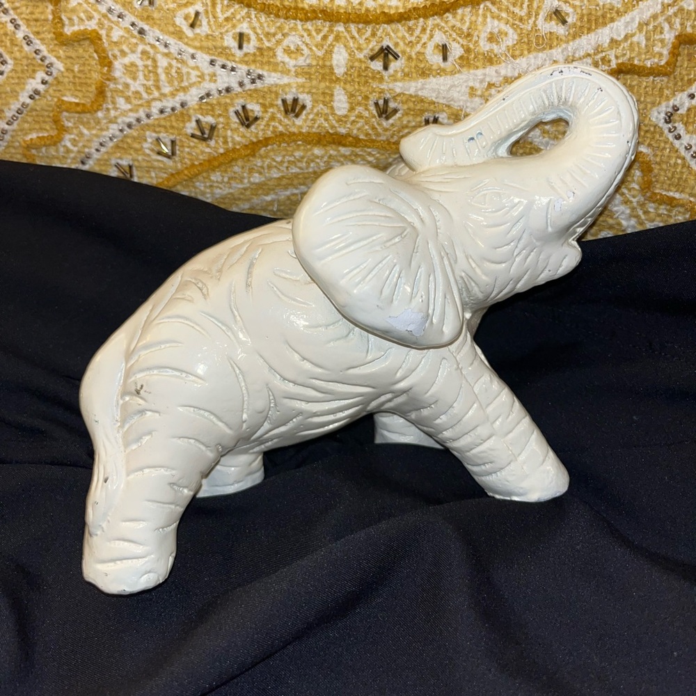 White Elephant Figurine